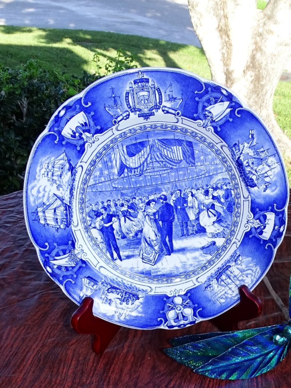 Wedgewood U S Naval Academy Hop 1869 Porcelain Plate 10 1/4"